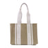 Chloe Medium Woody Tote Bag Handbag Canvas Beige White