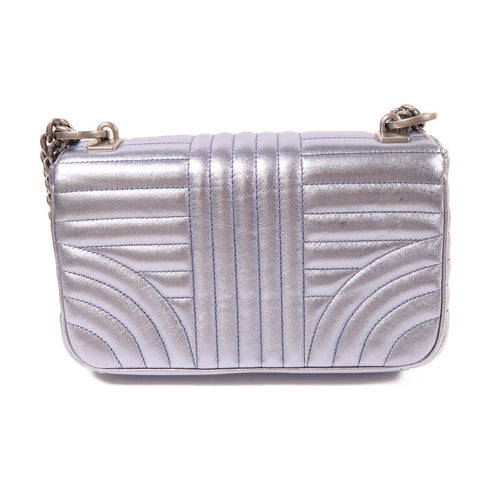 PRADA SHW Chain Shoulder Bag Lambskin Leather 1BD107 Blue