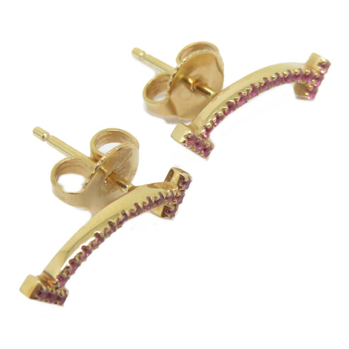 TIFFANY&CO Smile Earring Earrings Sapphire 18K Pink Gold