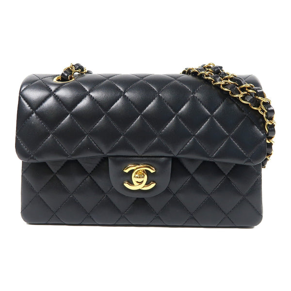 CHANEL Quilted CC GHW Classic 23cm Chain Shoulder Bag A01113 Lambskin Black