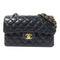 CHANEL Quilted CC GHW Classic 23cm Chain Shoulder Bag A01113 Lambskin Black