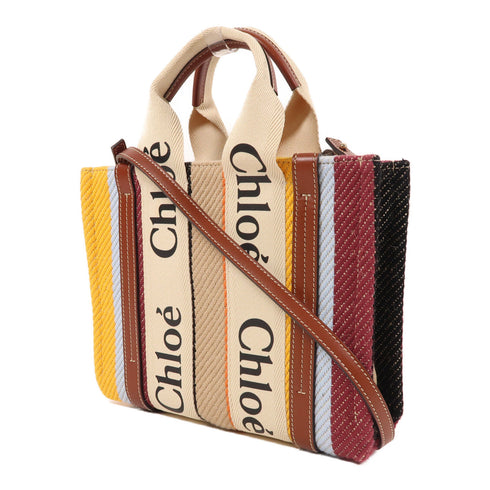 Chloe 2 Way Shoulder Bag Canvas Multicolor