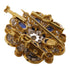 JEWELRY Sapphire Diamond Brooch 18K Yellow Gold