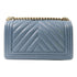 CHANEL CC GHW Boy 25 Chain Shoulder Bag Calfskin Leather Blue