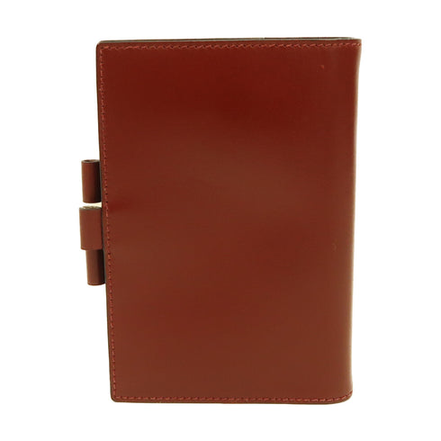HERMES Agenda Cover Case Box Calf Leather Red