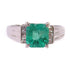 Jewelry 1.34ct Emerald 0.19ct Diamond Ring US#8.25 PT900 Platinum