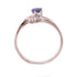Fine Jewelry 0.38ct Sapphire 0.18ct Diamond Ring US#6.5 18K White Gold