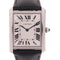 CARTIER Tank Solo Quartz Watch WSTA0028 Stainless Steel Leather White