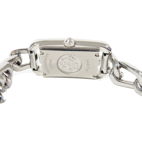 HERMES Nantucket 17x33mm Quartz Watch NA2.110 Stainless Steel White