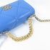 CHANEL Quilted CC GHW 19 WOC Wallet On Chain Shoulder AP0957 Lambskin Blue
