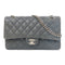 CHANEL Quilted CC SHW Classic Chain Shoulder Bag Lambskin Leather Grey