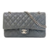CHANEL Quilted CC SHW Classic Chain Shoulder Bag Lambskin Leather Grey