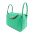 HERMES PHW Lindy 26 2way Shoulder Bag Taurillon Clemence Leather Green