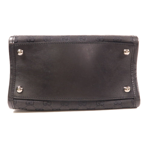 GUCCI GG SHW Shoulder Tote Shoulder Bag 110292 Canvas Black