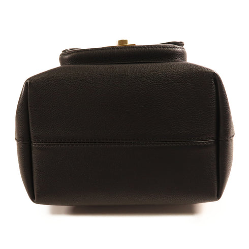 LOUIS VUITTON LV GHW Calfskin Leather Lockme Shoulder Bag M57688 Black