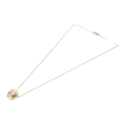 LOUIS VUITTON Empreinte Pendant Necklace 18K White Gold Silver