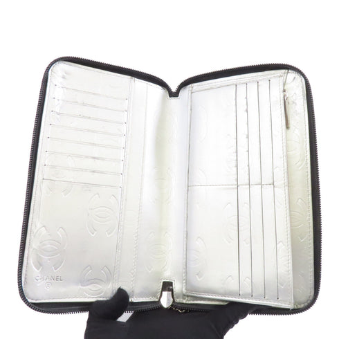 CHANEL Quilted CC SHW Cambon Long Wallet Leather Black