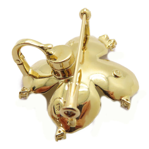 FINE JEWELRY 0.21ct Diamond Brooch 18K Yellow Gold 7.9g