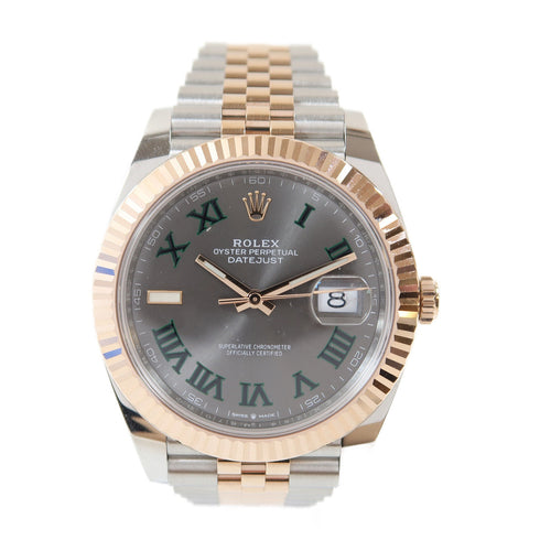 ROLEX Datejust Automatic Watch 126331(22) 18K Pink Gold/Stainless Steel Grey