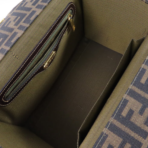 FENDI GHW Zukka Afor Vintage Handbag Shoulder Bag 0914548.2382 Canvas Brown