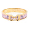 HERMES Clic H Bracelet Bangle Metal Gold Pink