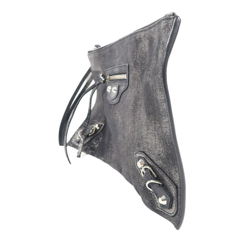 BALENCIAGA SHW Pouch 252361.1000 Calfskin Leather Black