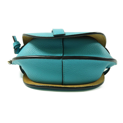 LOEWE GHW Mini Gate Shoulder Bag 27192 Calfskin Leather Green