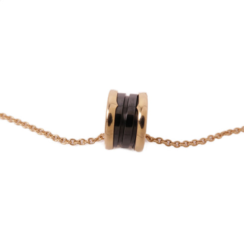 BVLGARI B-Zero1 Necklace 18K Pink Gold Ceramic Gold/Black