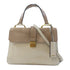 Miu Miu GHW 2 Way Shoulder Bag Handbag Calfskin Leather Beige Brown