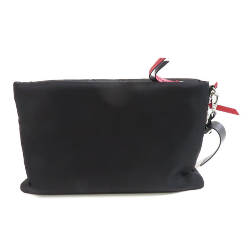 PRADA SHW Clutch Bag Pouch 1BF081 Nylon Black
