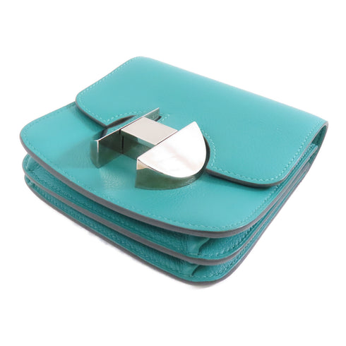 HERMES PHW 2002 Wallet Belt Bag Evercolor Leather Vert Verone Green