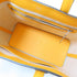 HERMES PHW Maxibox Cabas Hand Bag Evercolor Leather Gris/Yellow