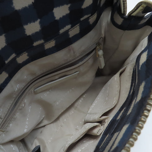 MARC BY MARC JACOBS GHW Chain Shoulder Bag 2Way Calfskin Leather Blue/White