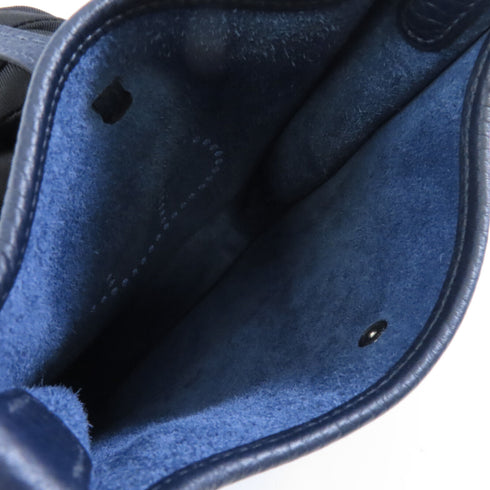 HERMES PHW Evelyne TPM Shoulder Bag Crossbody Taurillon Clemence Leather Navy