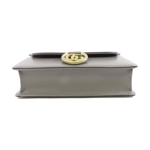 GUCCI GG GHW Shoulder Bag Crossbody 589474 Calfskin Leather Gray