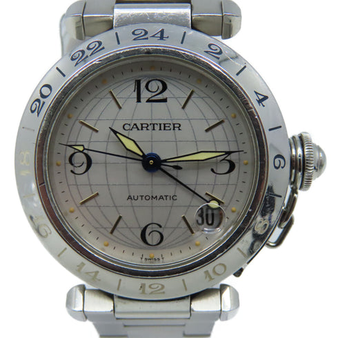 CARTIER Pasha de Cartier Automatic Watch 2377 Stainless Steel Silver Grey