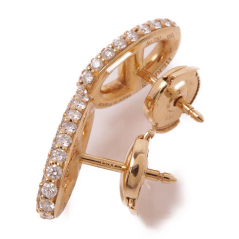 HERMES Farandole Diamond Earrings 18K Rose Gold