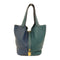 HERMES GHW Picotin MM Handbag Tote Bag Clemence Leather Deep Blue/Vert Bosphore