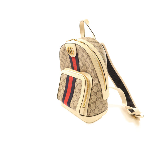 GUCCI GG GHW Backpack PVC Coated Canvas 685769 White