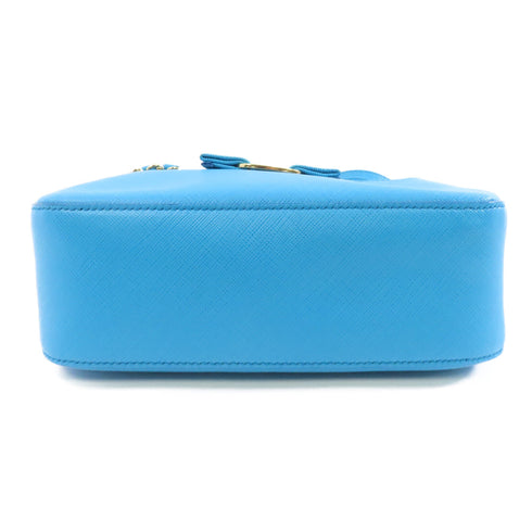 Salvatore Ferragamo GHW Shoulder Bag Crossbody Calfskin Leather Blue