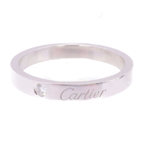 CARTIER Diamond Wedding Ring Cartier#58 US#8.5 18K White Gold