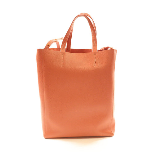 CELINE GHWV ertical Small Cabas 2 Way Bag 402412 Calfskin Leather Apricot
