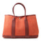 HERMES PHW Garden Party TPM Tote Bag Canvas/Leather Red