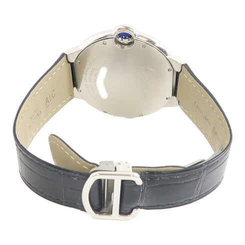 CARTIER Ballon Bleu Automatic Watch W69012Z4 Stainless Steel/Leather Silver