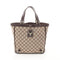 GUCCI GHW Abbey GG Tote Bag 130739 Canvas Brown