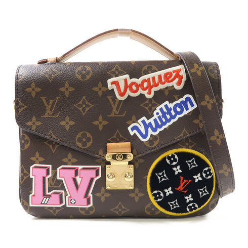 LOUIS VUITTON LV GHW Pochette Metis 2 Way Bag M43991 Monogram Patches Brown