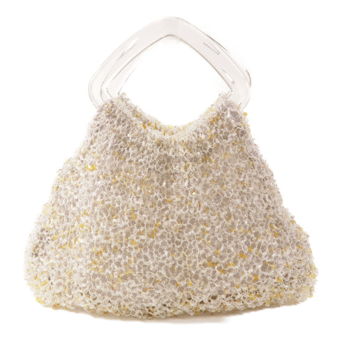 ANTEPRIMA Hand Bag Nylon/PVC Grey/White/Yellow