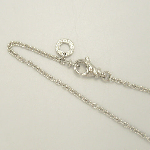 BVLGARI Latin Cross Necklace Pendant Diamond 18KWG White Gold