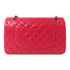 CHANEL Ouilted CC SHW Classic Flap 25cm Chain Shoulder Bag A01112 Lambskin Red
