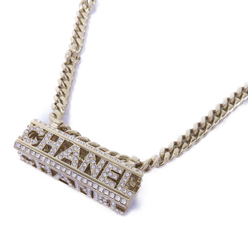 CHANEL CC Necklace Accessories Metal Gold Transparent